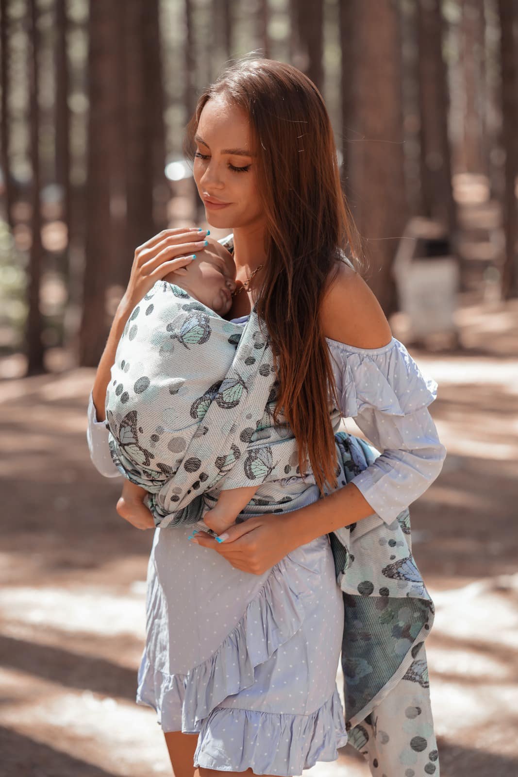 Hipstersbag sommerfugler blå